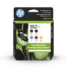 Cartucho de tinta HP 952XL preto/ciano/magenta/amarelo de alto rendimento, pacote com 5