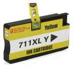 Cartucho de Tinta Yellow Compatível com HP 711xl 711 para T120 CQ891a T130 5ZY58a T520 CQ890a T520 CQ893a 28ml