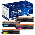 Cartucho de toner 4 unidades compatível com Brother TN-431