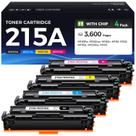 Cartucho de Toner Caink 215A Compatível, Kit com 4 Unidades, Alto Rendimento