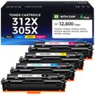 Cartucho de Toner Caink 312X 305X Kit com 4 para Impressoras HP