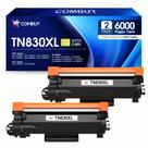 Cartucho de toner COMBUY TN830XL preto (pacote com 2) para Brother