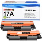 Cartucho de toner HenceBuy 17A CF217A preto, pacote com 2 unidades