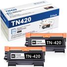 Cartucho de toner HIGCOR TN420 TN-420 preto, pacote com 2 unidades Brother