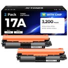 Cartucho de toner JCTONER 17A CF217A preto, kit com 2 unidades, alto rendimento Cartucho de toner JCTONER 17A CF217A preto, kit com 2 unidades, alto rendimento
