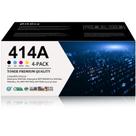 Cartucho de toner PikBey 414A compatível com HP M455dn, pacote com 4 Cartucho de toner PikBey 414A compatível com HP M455dn, pacote com 4