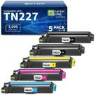 Cartucho de toner Skydo TN227 de alto rendimento, compatível, kit com 5 unidades