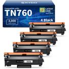 Cartucho de toner Skydo TN760 compatível, preto, kit com 4 unidades