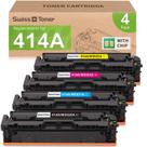 Cartucho de Toner Swiss Toner 414A Kit com 4 Unidades com Chip