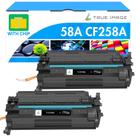 Cartucho de toner TRUE IMAGE 58A CF258A preto, pacote com 2 HP