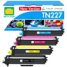 Cartucho de toner TRUE IMAGE TN227 de alto rendimento, pacote com 4, Brother