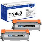 Cartucho de toner VIPSIM TN450 preto, pacote com 2 unidades para impressora Brother
