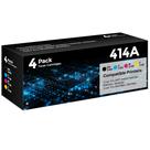 Cartucho de toner YQSLPBM 414A, kit com 4 unidades, compatível com HP
