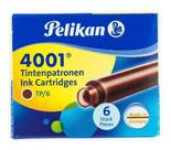 Cartucho Para Caneta Tinteiro Pelikan 4001 Marrom Tp/6 Cartucho Para Caneta Tinteiro Pelikan 4001 Marrom Tp/6