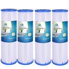Cartuchos de filtro de água CFS, pacote com 4, poliéster plissado, 5 mícrons