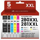 Cartuchos de tinta ALLWORK 280XXL 281XXL compatíveis com Canon 280 281