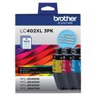 Cartuchos de tinta Brother Genuine LC402XL 3PK de alto rendimento