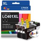 Cartuchos de tinta Clorisun LC401XL pretos para impressora Brother