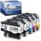 Cartuchos de Tinta Compatíveis DOUBLE D LC406 para Impressora Brother LC406 LC406XL MFC-J4335DW MFC-J4345DW MFC-J4535DW MFC-J5955DW MFC-J6955DW MFC-J5855DW (2BK/C/M/Y, Pacote com 5)