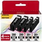 Cartuchos de tinta Couleuris PGI-280 XXL PGBK/CLI-281 XXL Preto