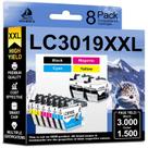 Cartuchos de tinta DOUBLE D LC3019 XXL compatíveis para Brother