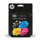 Cartuchos de tinta HP 68 preto/tricolor (pacote com 2) para Envy 6100e, 6500e