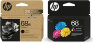 Cartuchos de Tinta HP 68e EvoMore Preto e Tricolor Pacote com 2