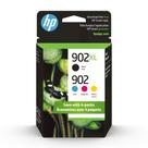 Cartuchos de tinta HP 902 ciano, magenta, amarelo/902XL preto (pacote com 4)