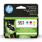 Cartuchos de tinta HP 951 ciano, magenta, amarelo (pacote com 3)
