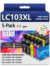 Cartuchos de tinta Lamburee LC103XL de alto rendimento para impressora Brother Cartuchos de tinta Lamburee LC103XL de alto rendimento para impressora Brother
