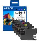 Cartuchos de tinta Lumooe LC3017XL, pacote com 4, preto, ciano e magenta