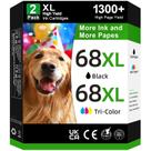 Cartuchos de tinta OEGGOINK 68XL preto e colorido, pacote com 2 unidades Cartuchos de tinta OEGGOINK 68XL preto e colorido, pacote com 2 unidades