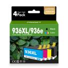 Cartuchos de Tinta PRIGET 936XL Preto e Colorido Kit Combo