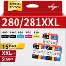 Cartuchos de tinta PROSWIFT 280 281 XXL, kit com 15 unidades para Canon