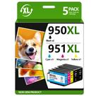 Cartuchos de tinta TECKKIN 950XL 951XL de alto rendimento, pacote com 5 HP
