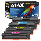 Cartuchos de toner 414X, kit com 4 unidades compatível com HP 414X W2020X 414A W2020A para impressoras HP Color LaserJet Pro M454 M454dn M454dw MFP M479 M479w M479dn M479fdw Enterprise M455dn MFP M480f