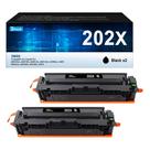 Cartuchos de toner DMGE 202X de alto rendimento, 2 pretos, pacote HP 202A
