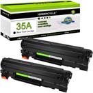 Cartuchos de toner greencycle compatíveis com CB435A 35A Preto x2