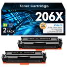 Cartuchos de tóner SUDLTO 206X Negro de alto rendimiento, paquete de 2 con chip