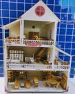 Casa de boneca de mdf 1 metro todas mobiliada Casa de boneca de mdf 1 metro todas mobiliada