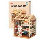 Casa de Boneca Miniatura DIY com Luz LED Microcosm Mini House MZJY Modelo à Escolha