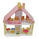 Casa de Boneca Pink Brinquedo Lúdico de Faz de Conta
