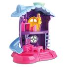Casa De Boneca Sala Casinha Com Escorregador E Boneca - Samba Toys