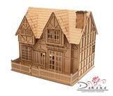 Casa de bonecas para mini bonecas compatível com lol e polly modelo bia natural - darama