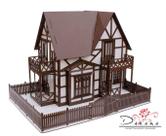 Casa de bonecas para mini bonecas compatível com lol e polly modelo clayre essence - darama