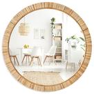 Casa de fazenda rústica de rattan Mirror Barnyard Designs 65 cm redonda