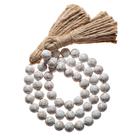 Casa de fazenda Wood Bead Garland MAINEVENT para bandeja em camadas