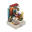 Casa de Muñecas Kisoy DIY Casita de Madera 3D con Kit de Muebles y Cubierta Protectora