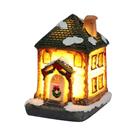 Casa De Natal Em Miniatura Com Luz LED, DIY, De Resina, Operada a Bateria, Decoração De Natal E Ano