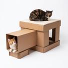 Casa Gato Com Almofada Arranhador E Tunel Casinha Kartona